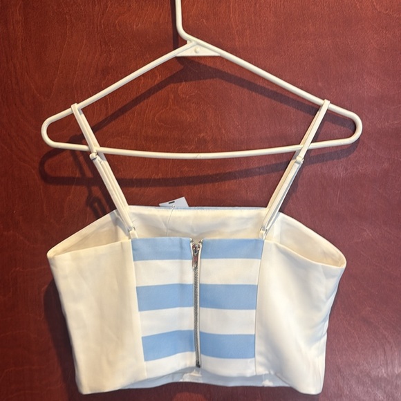 Endless Rose Blue Stripe Top and Pleated Skirt Set 
Both pieces are Medium - Picture 8 of 14